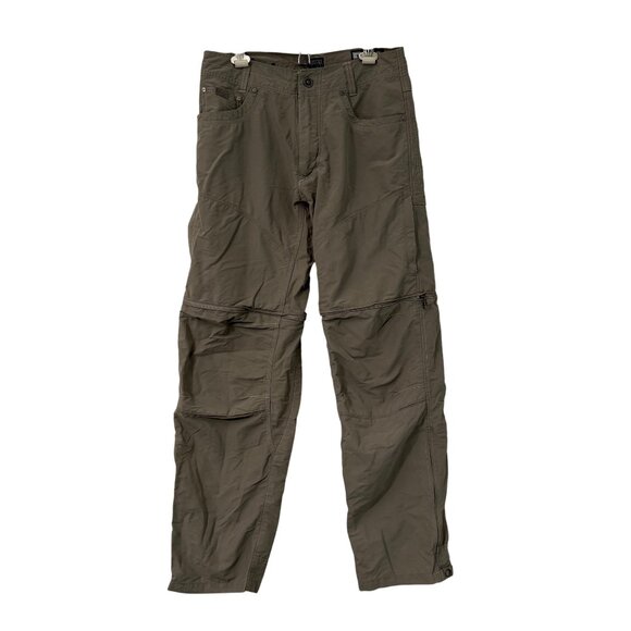 Kuhl Liberator Convertible Stealth Pants Mens 30 X 32 Khaki Outdoor Hiking Cargo